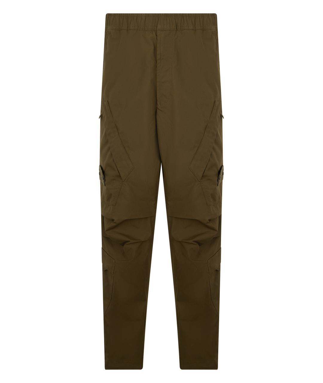 STONE ISLAND Хаки хлопковые повседневные брюки, фото 1