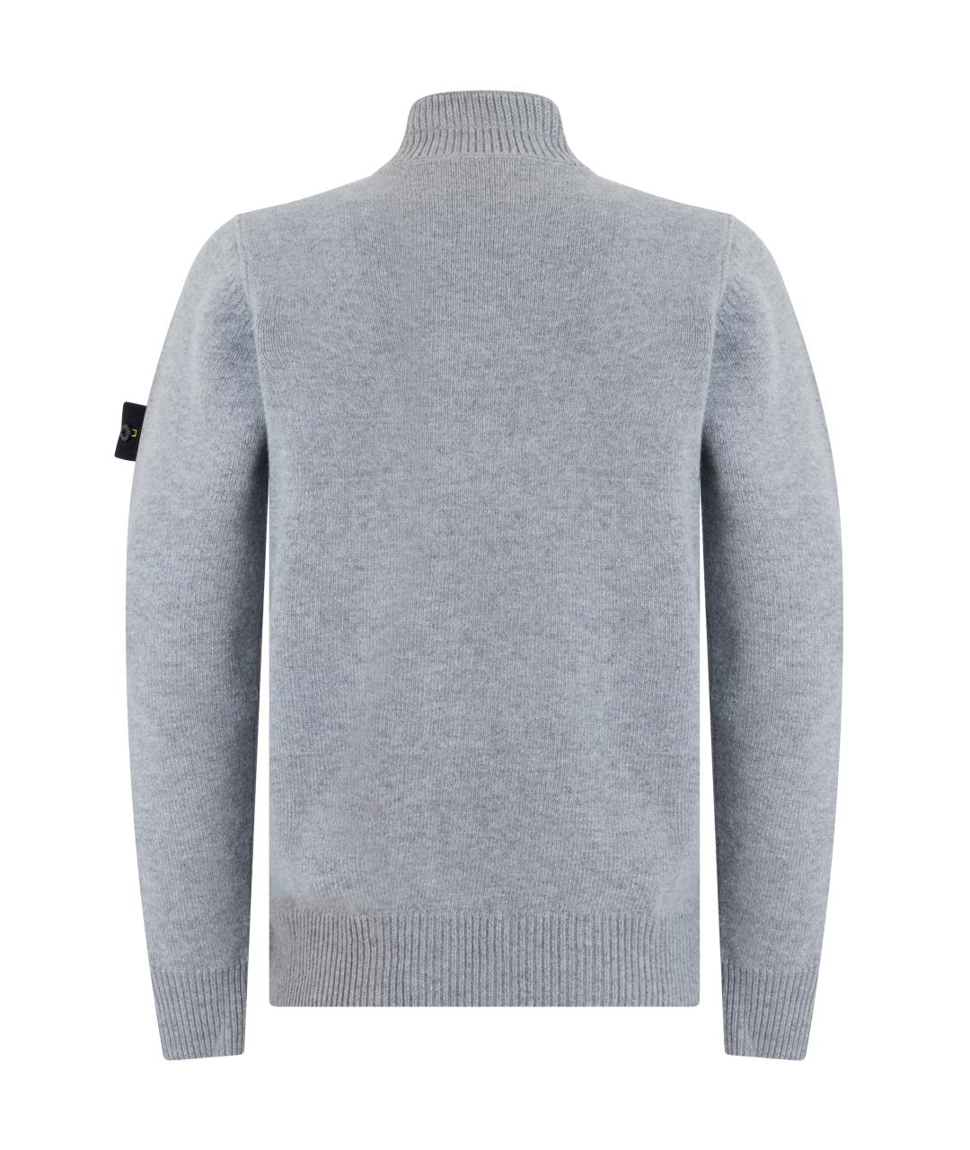 STONE ISLAND Серый шерстяной джемпер / свитер, фото 2