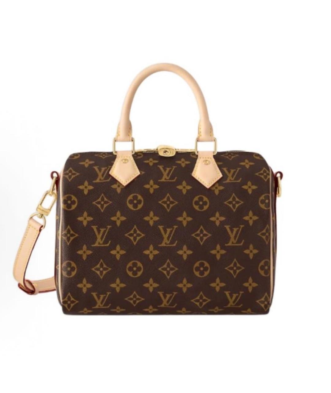 LOUIS VUITTON Коричневая сумка с короткими ручками из канвы, фото 6