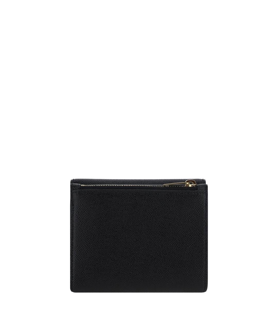 SAINT LAURENT Черный кожаный кошелек, фото 2