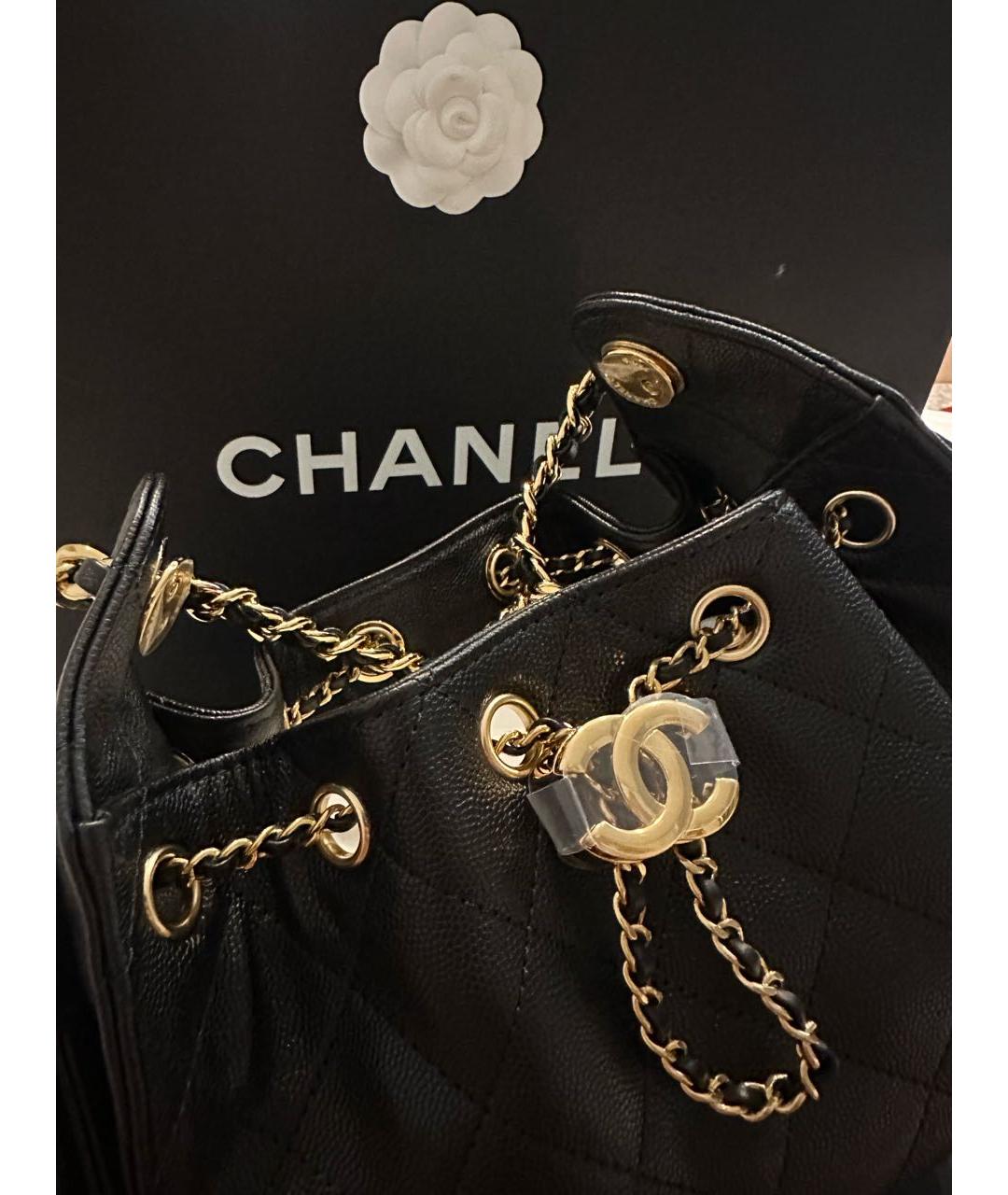 CHANEL Черная кожаная сумка через плечо, фото 3