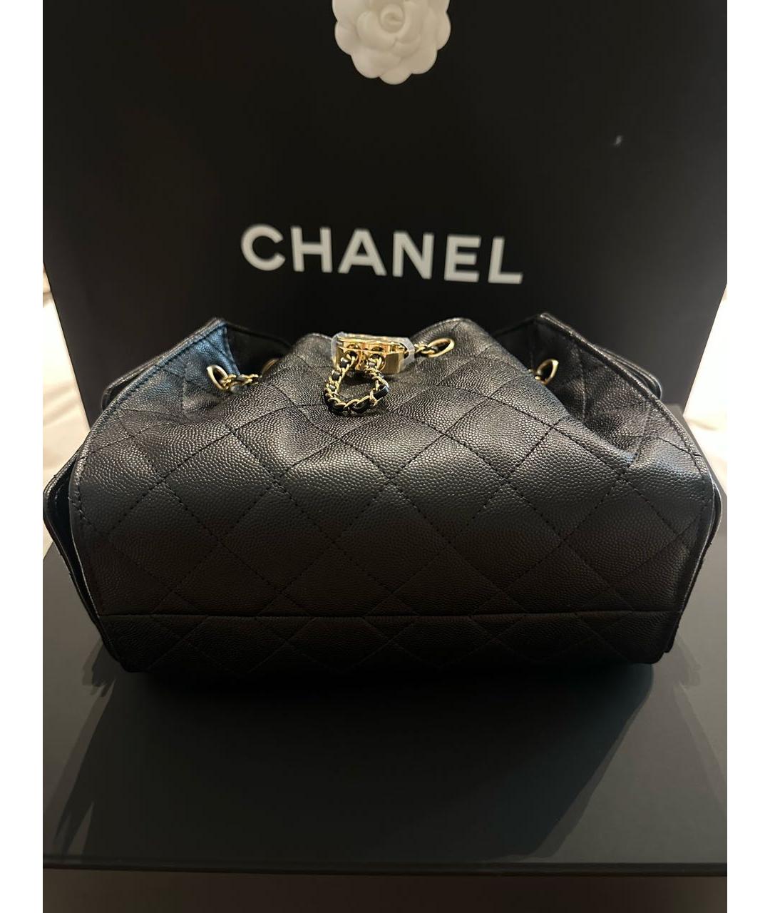 CHANEL Черная кожаная сумка через плечо, фото 4