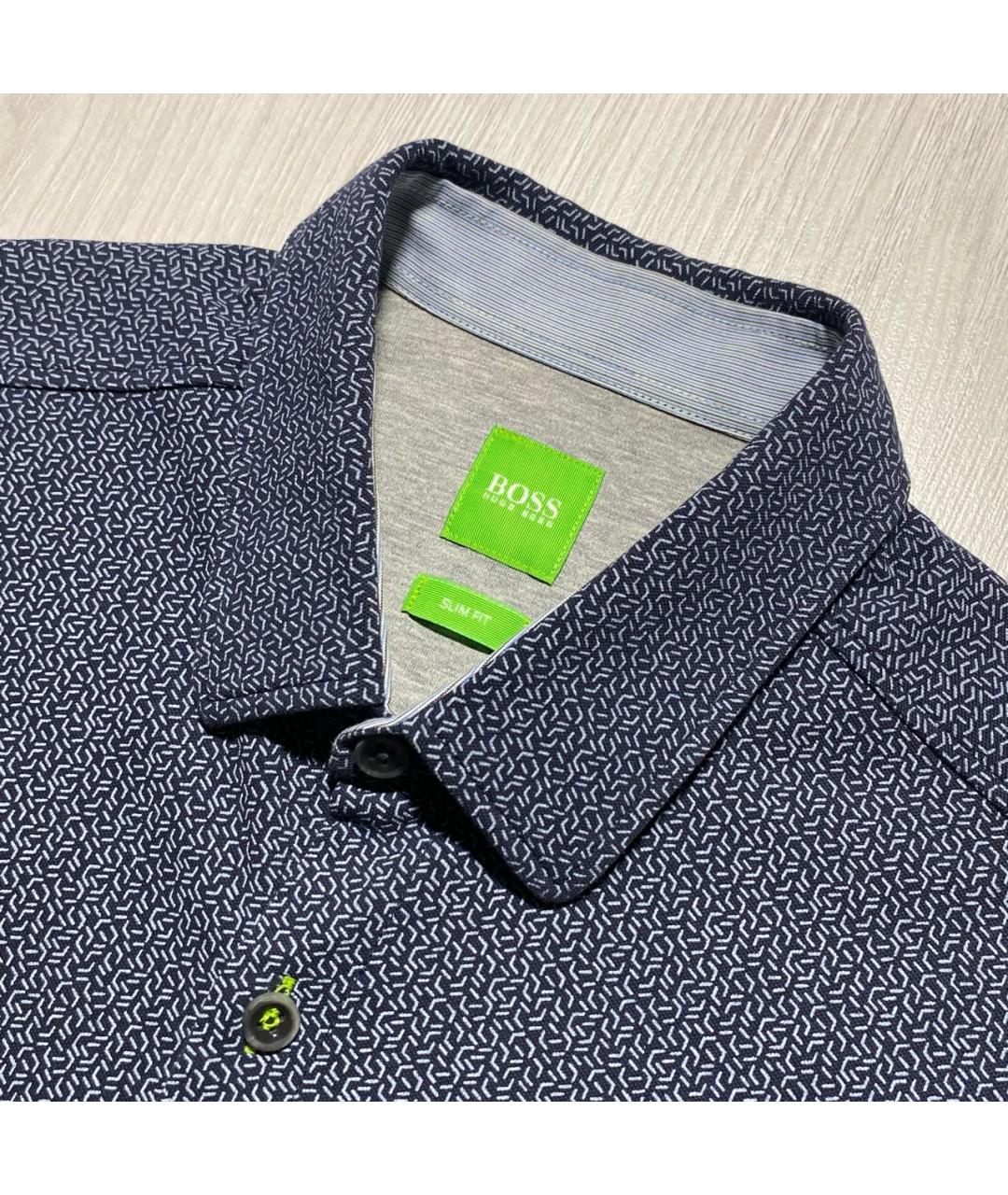 HUGO BOSS Темно-синяя хлопковая кэжуал рубашка, фото 4