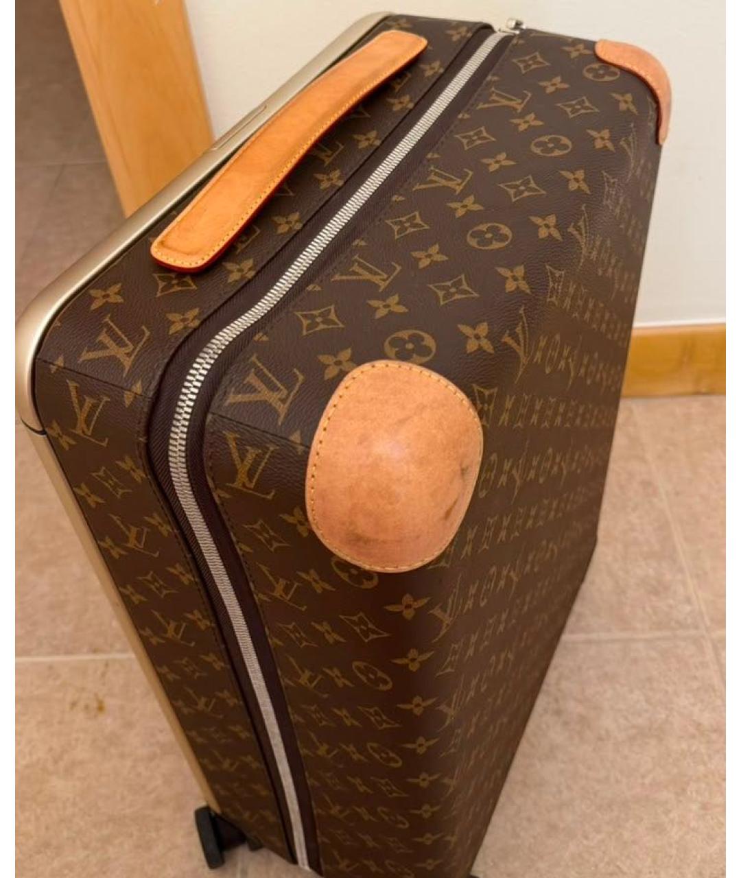 LOUIS VUITTON Коричневый чемодан, фото 3