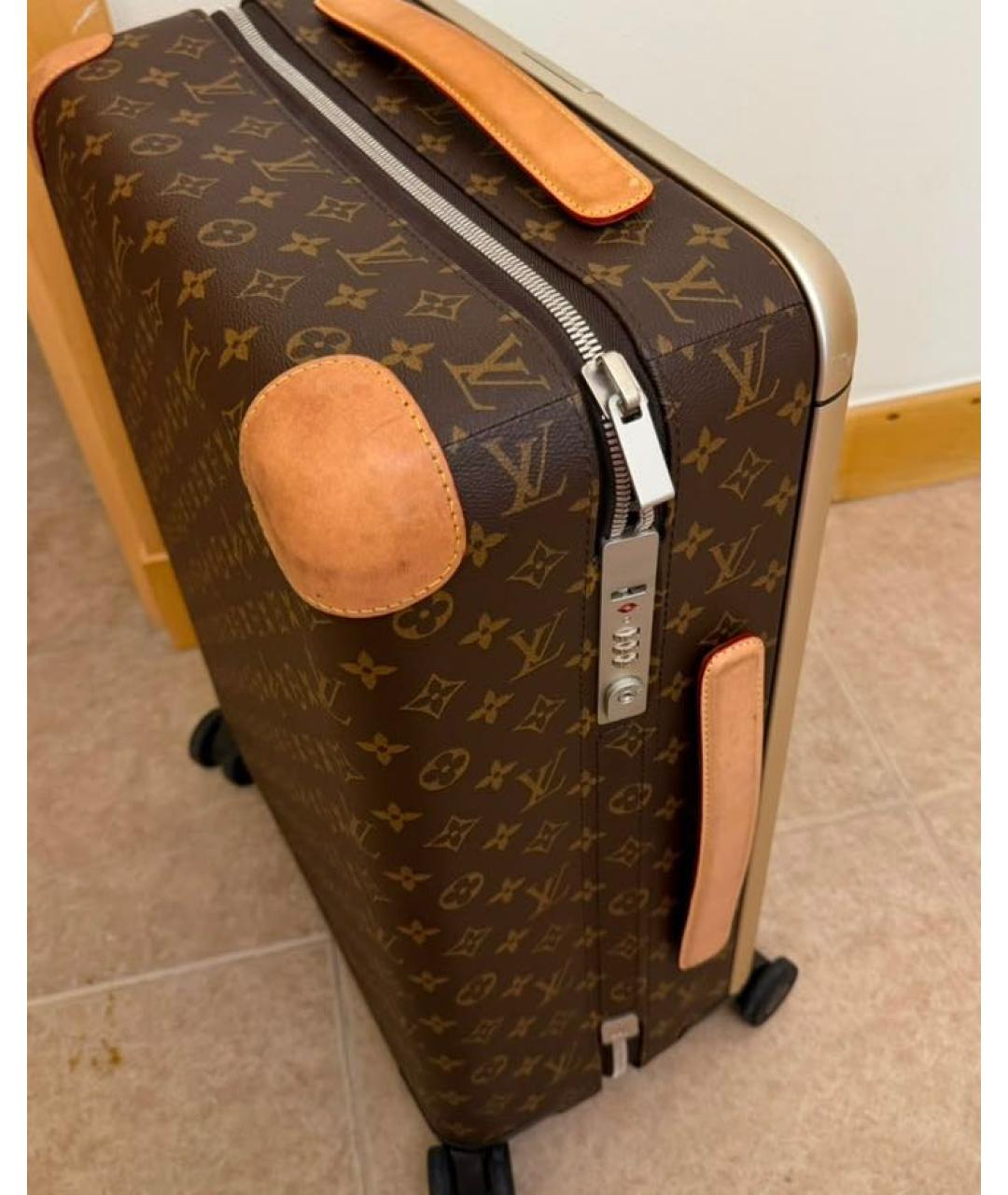 LOUIS VUITTON Коричневый чемодан, фото 4