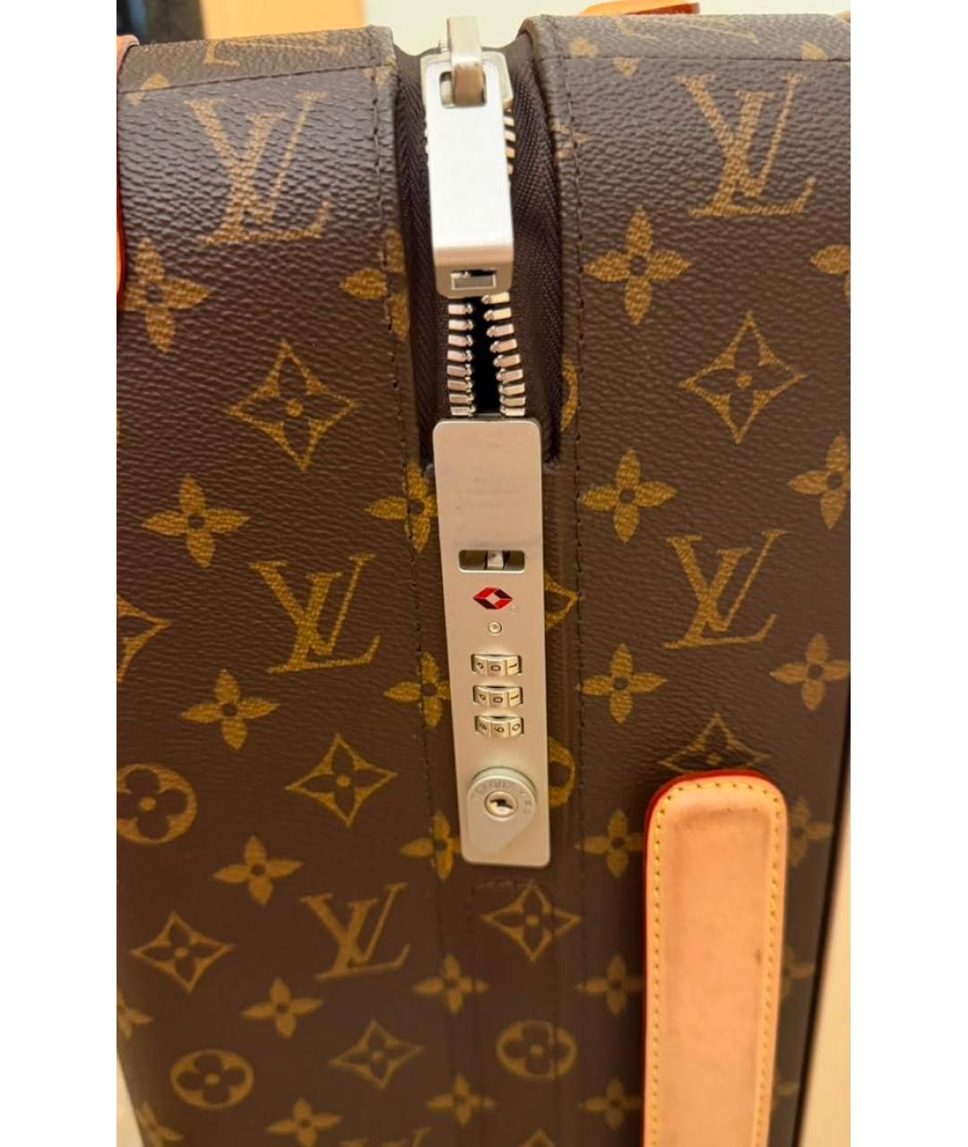 LOUIS VUITTON Коричневый чемодан, фото 5