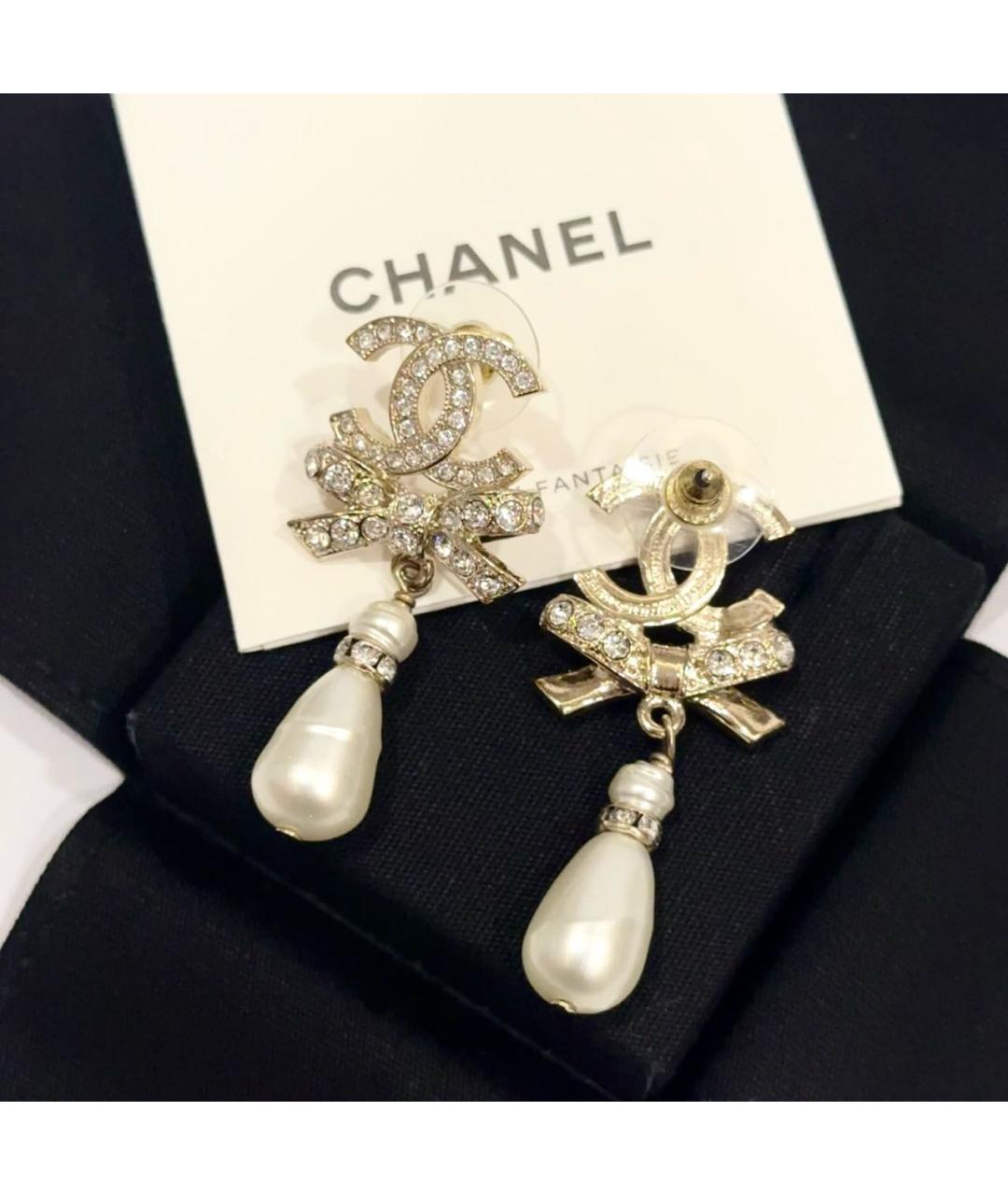 CHANEL Серебряные серьги, фото 3