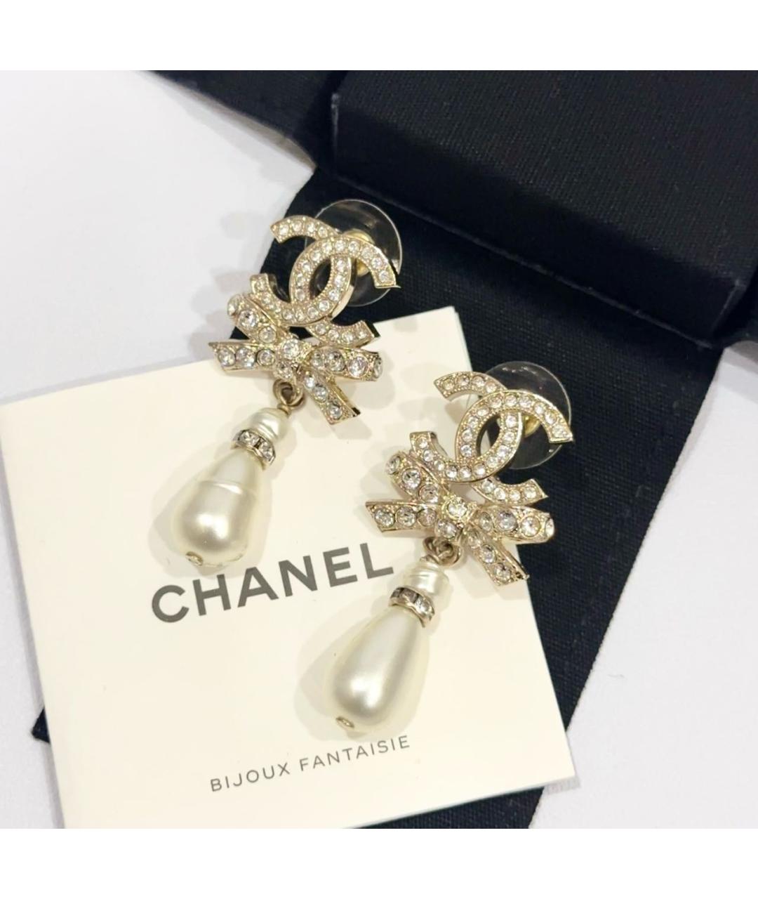CHANEL Серебряные серьги, фото 2