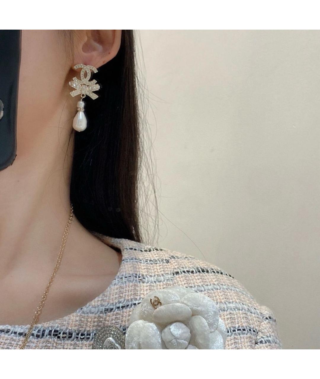 CHANEL Серебряные серьги, фото 4