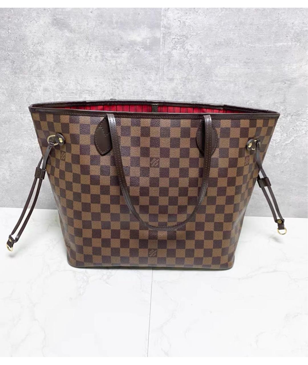 LOUIS VUITTON Коричневая сумка тоут из канвы, фото 4