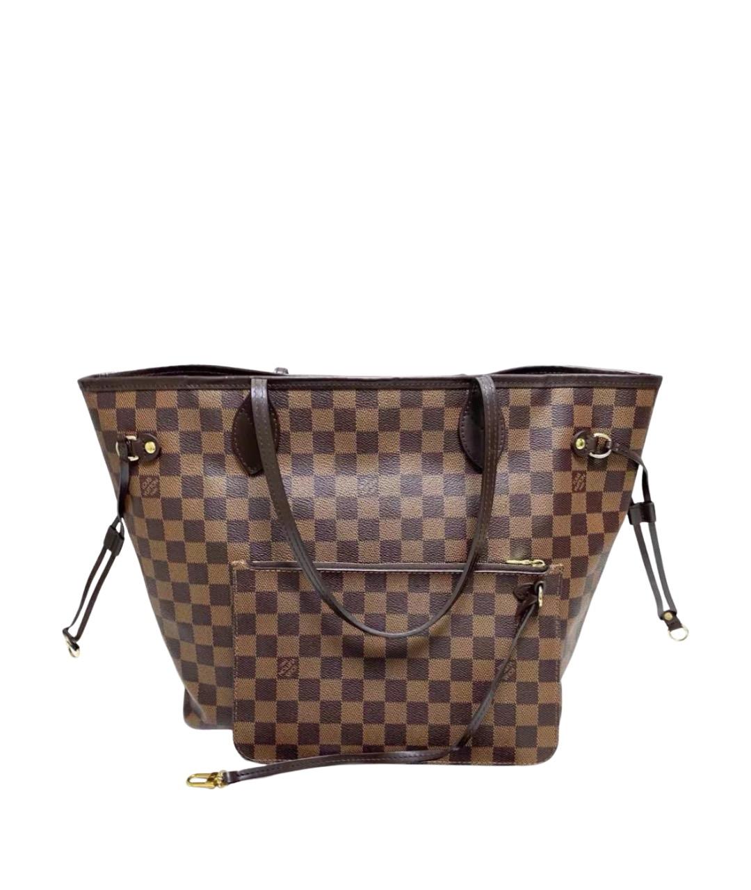 LOUIS VUITTON Коричневая сумка тоут из канвы, фото 1