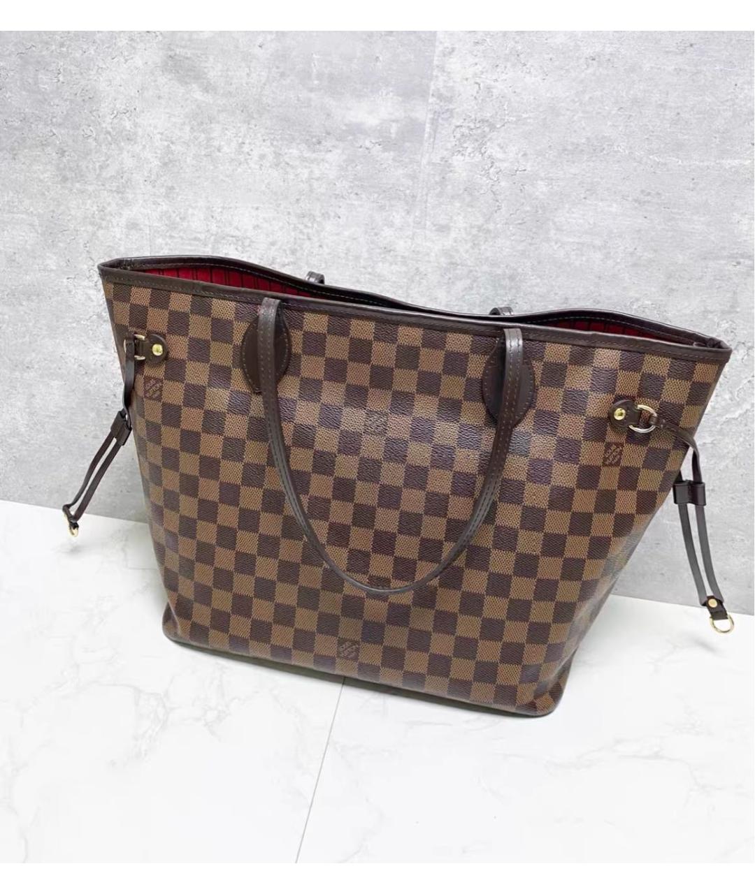 LOUIS VUITTON Коричневая сумка тоут из канвы, фото 3