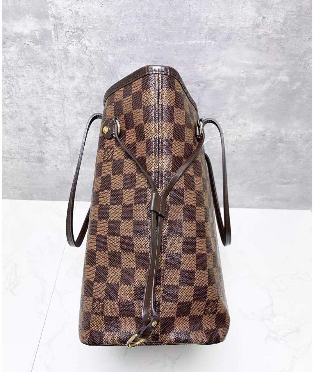 LOUIS VUITTON Коричневая сумка тоут из канвы, фото 5