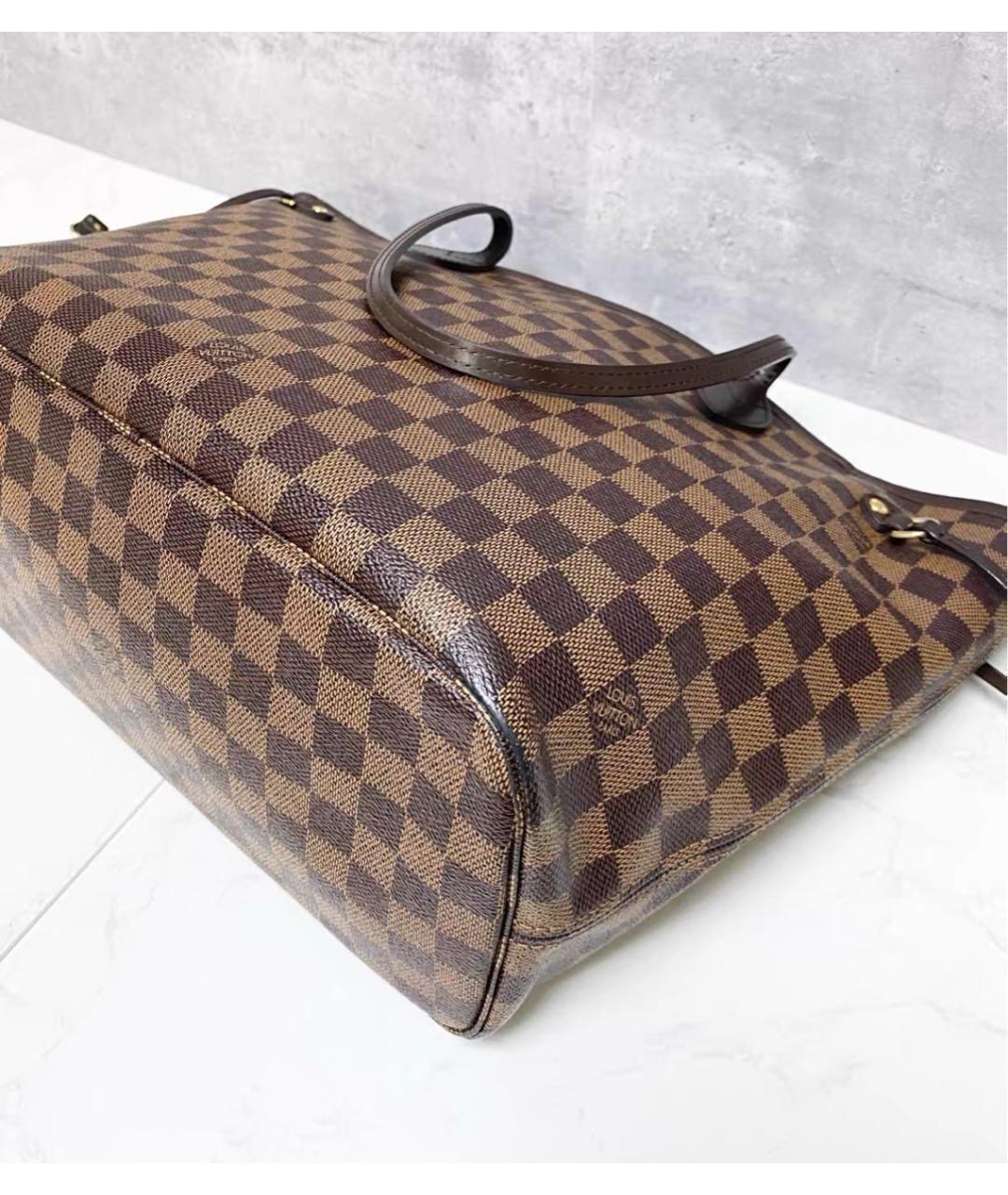 LOUIS VUITTON Коричневая сумка тоут из канвы, фото 7