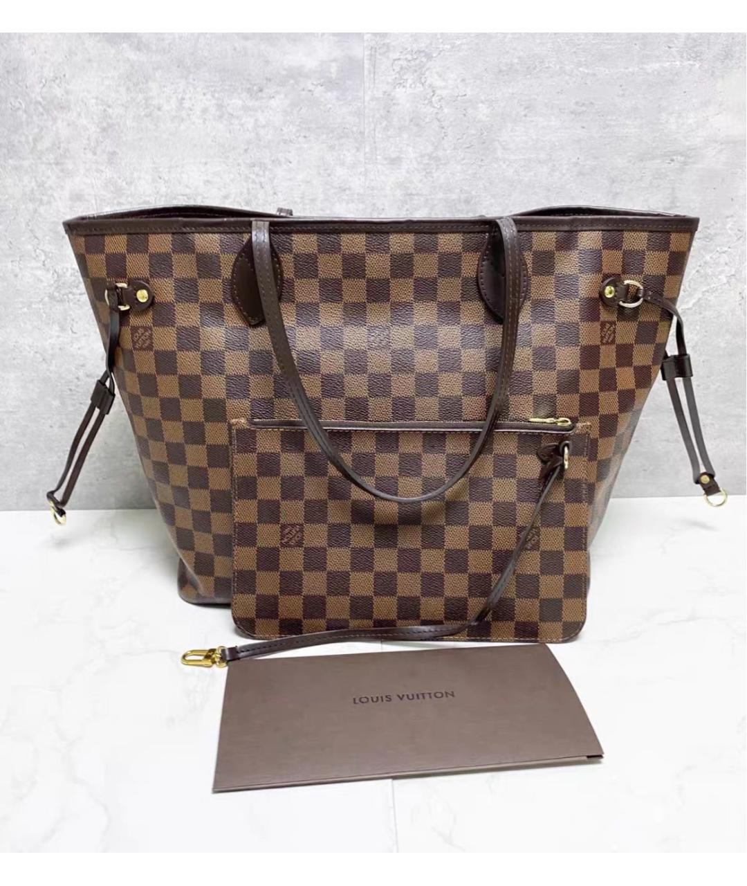 LOUIS VUITTON Коричневая сумка тоут из канвы, фото 9