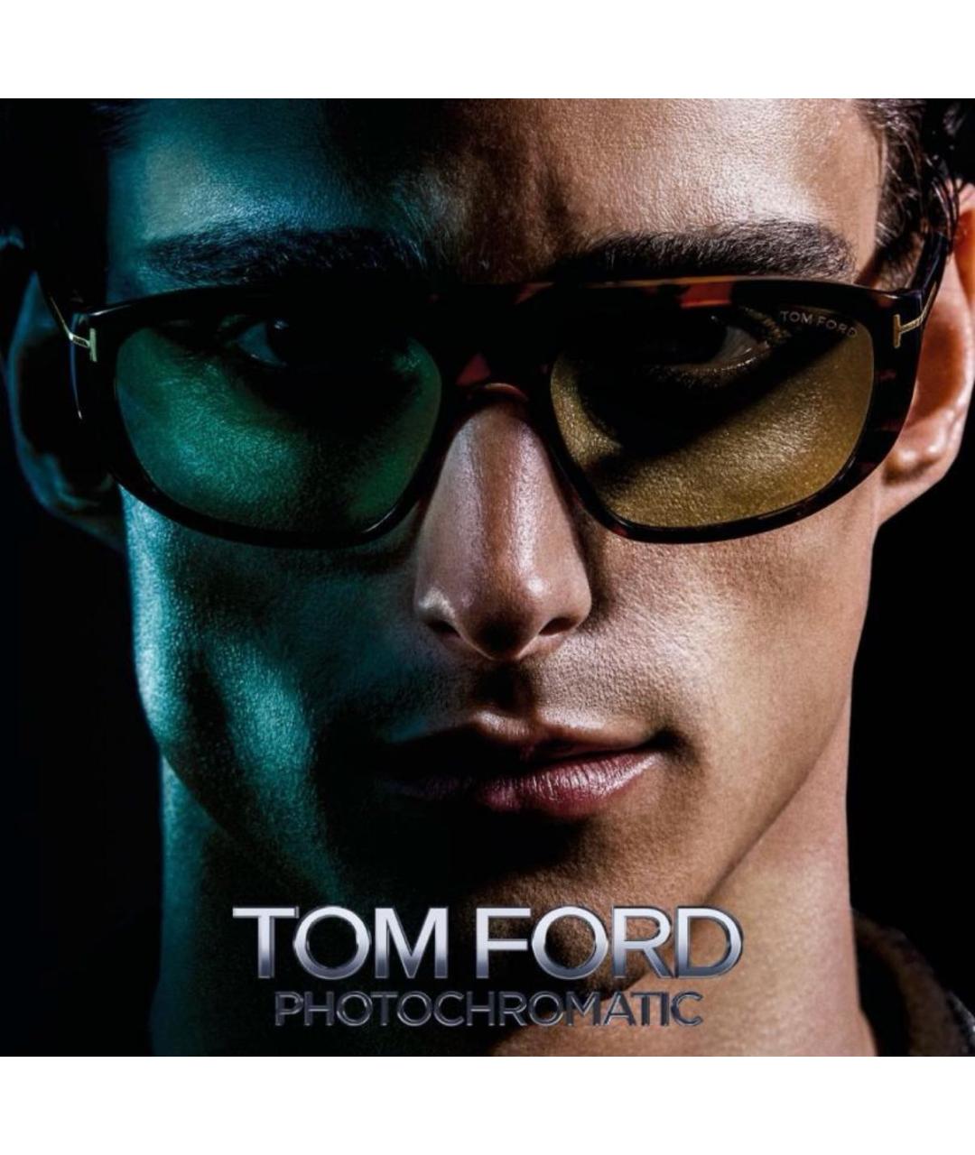 TOM FORD Коричневые пластиковые солнцезащитные очки, фото 4