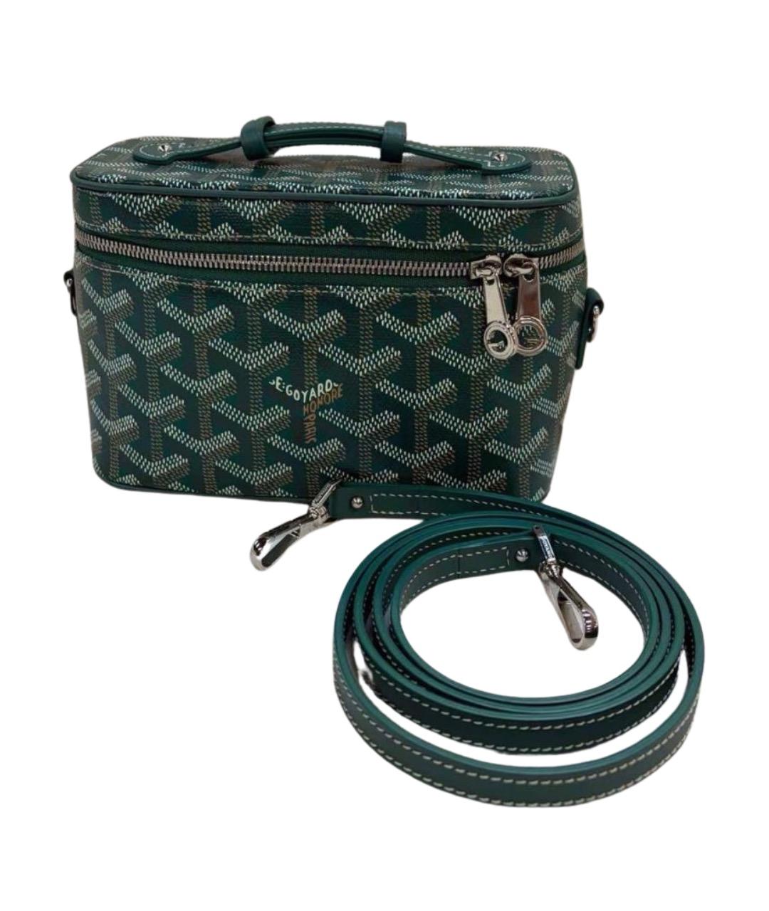 GOYARD Зеленая сумка через плечо из канвы, фото 1