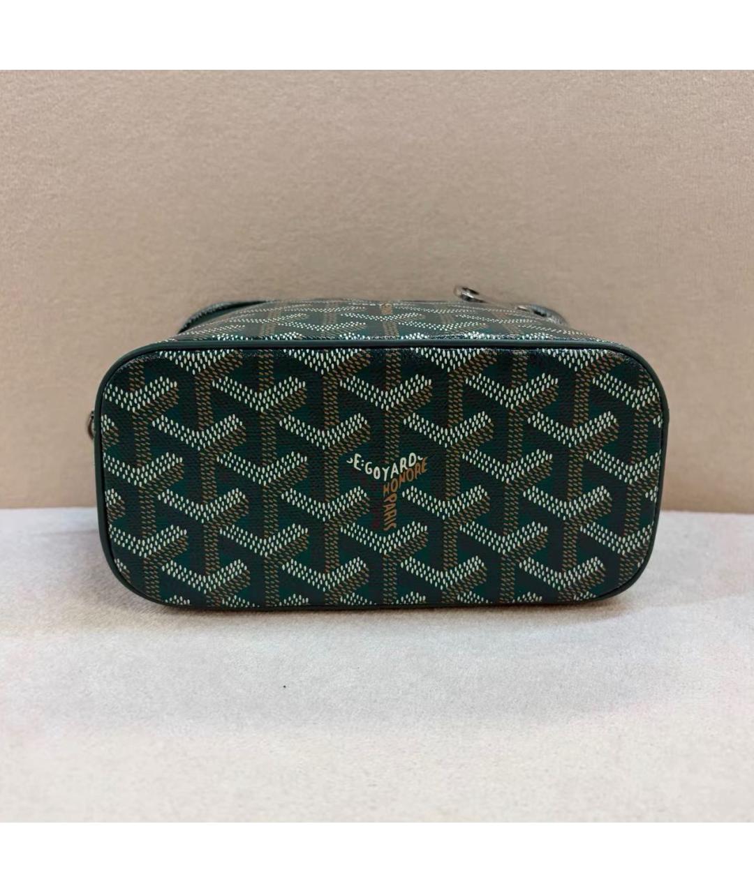 GOYARD Зеленая сумка через плечо из канвы, фото 5