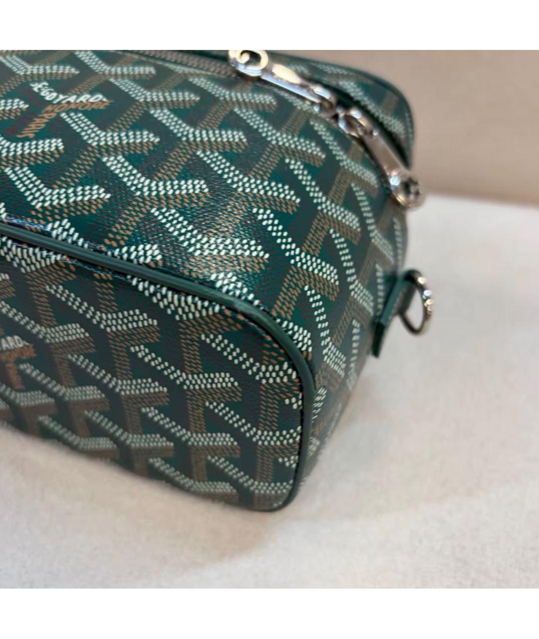 GOYARD Зеленая сумка через плечо из канвы, фото 7