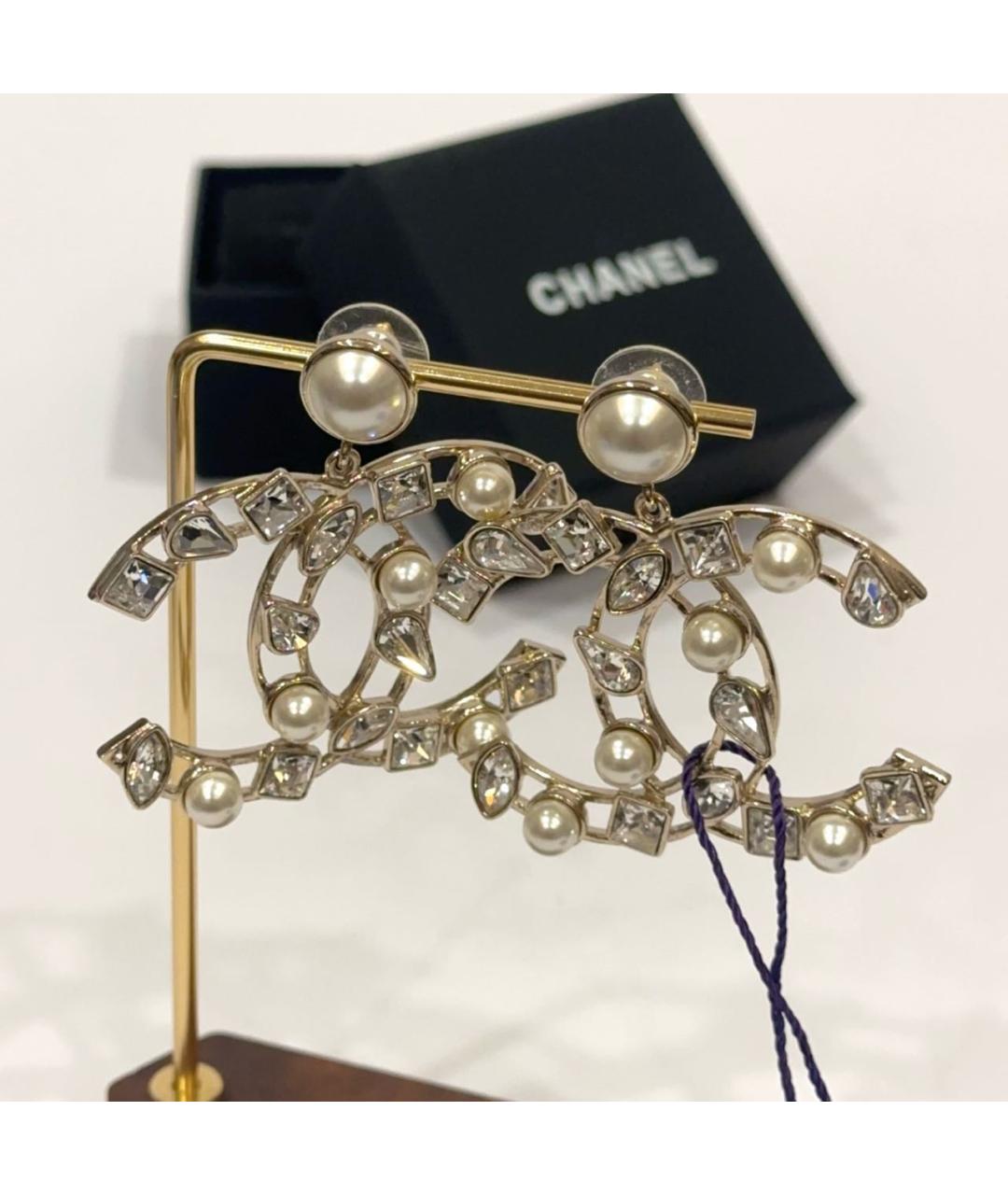 CHANEL Золотые серьги, фото 2