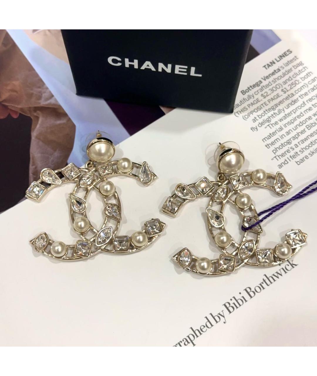 CHANEL Золотые серьги, фото 4