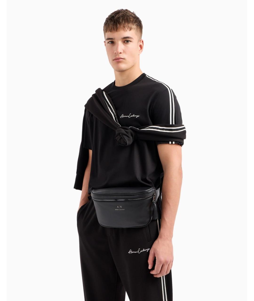 ARMANI EXCHANGE Черная поясная сумка, фото 4