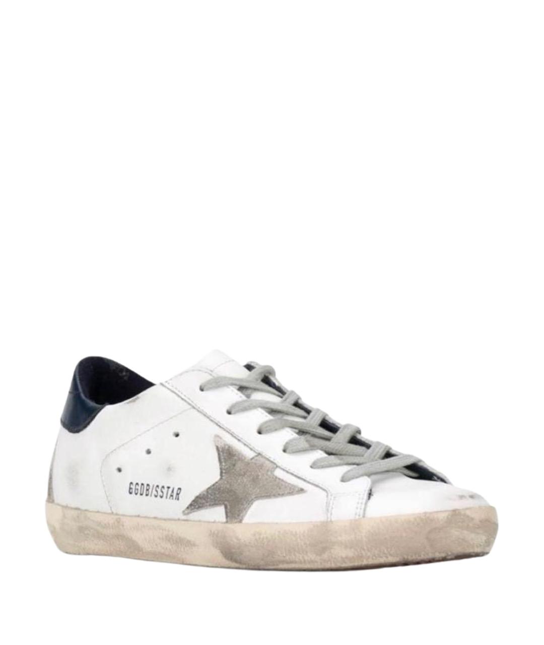 GOLDEN GOOSE Белые кожаные кеды, фото 1