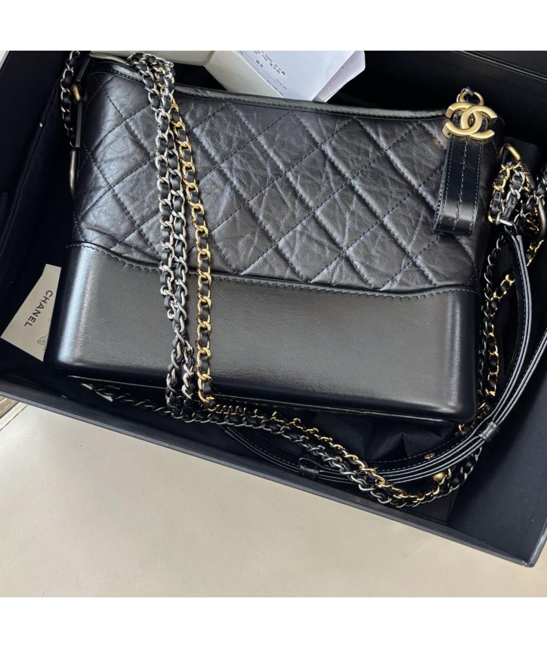 CHANEL Черная кожаная сумка через плечо, фото 3