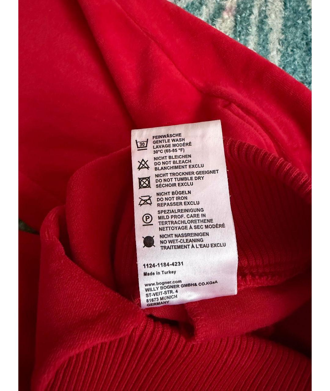 BOGNER Красные хлопковые спортивные брюки и шорты, фото 6
