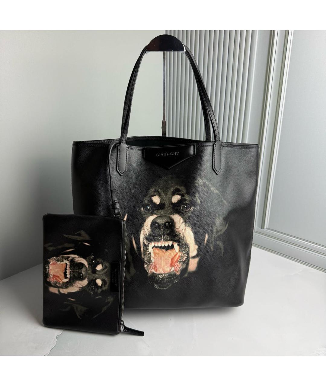 GIVENCHY Черная сумка тоут из искусственной кожи, фото 9