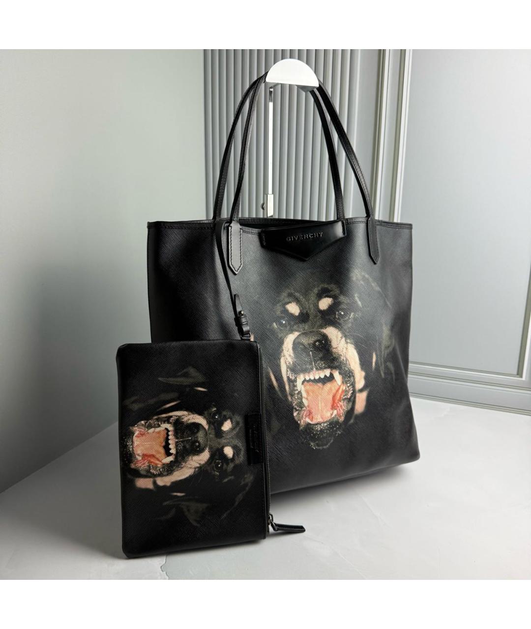 GIVENCHY Черная сумка тоут из искусственной кожи, фото 2