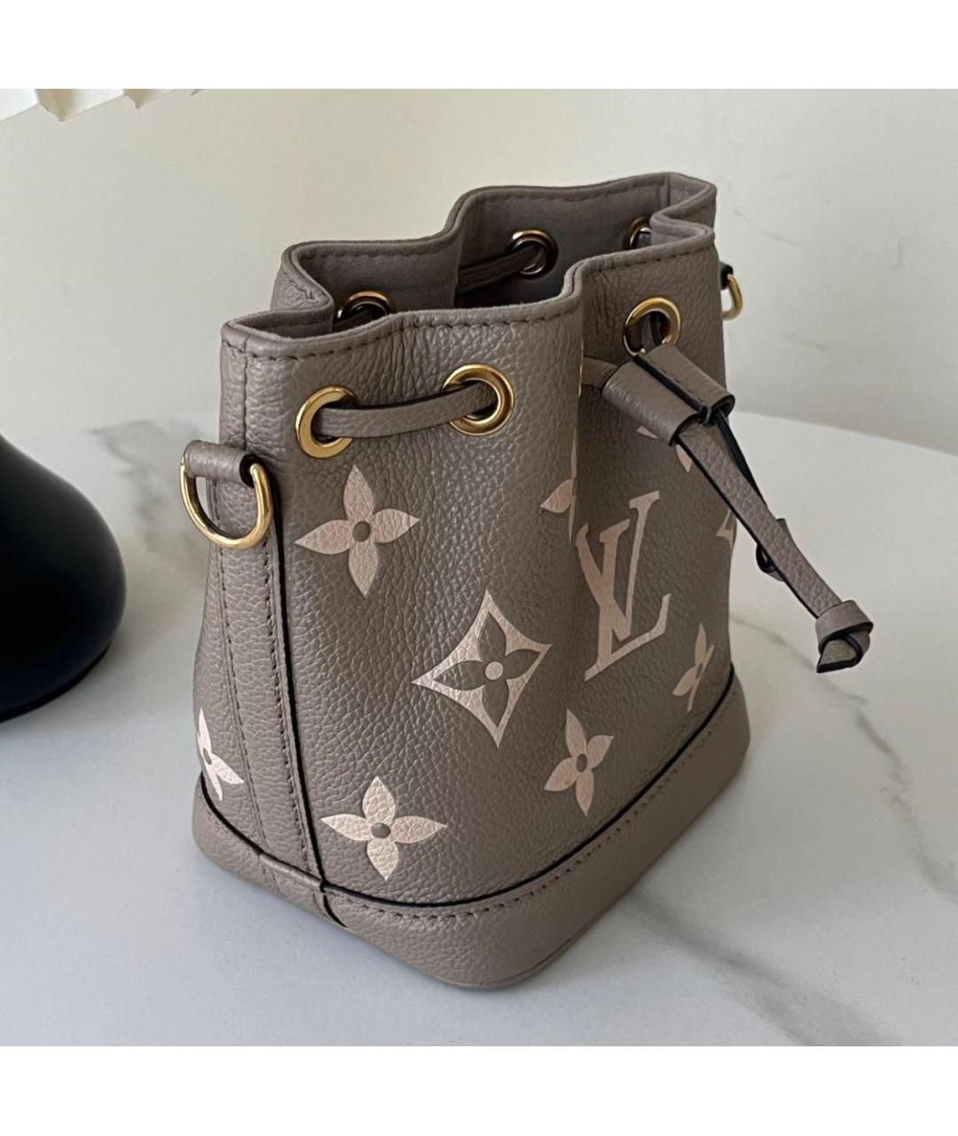 LOUIS VUITTON Бежевая кожаная сумка через плечо, фото 4