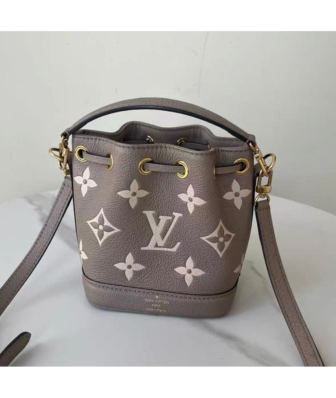 LOUIS VUITTON Бежевая кожаная сумка через плечо, фото 2