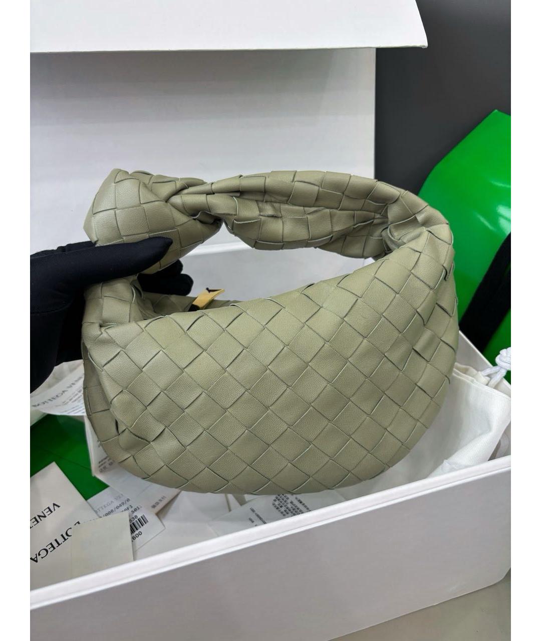 BOTTEGA VENETA Зеленая кожаная сумка через плечо, фото 2