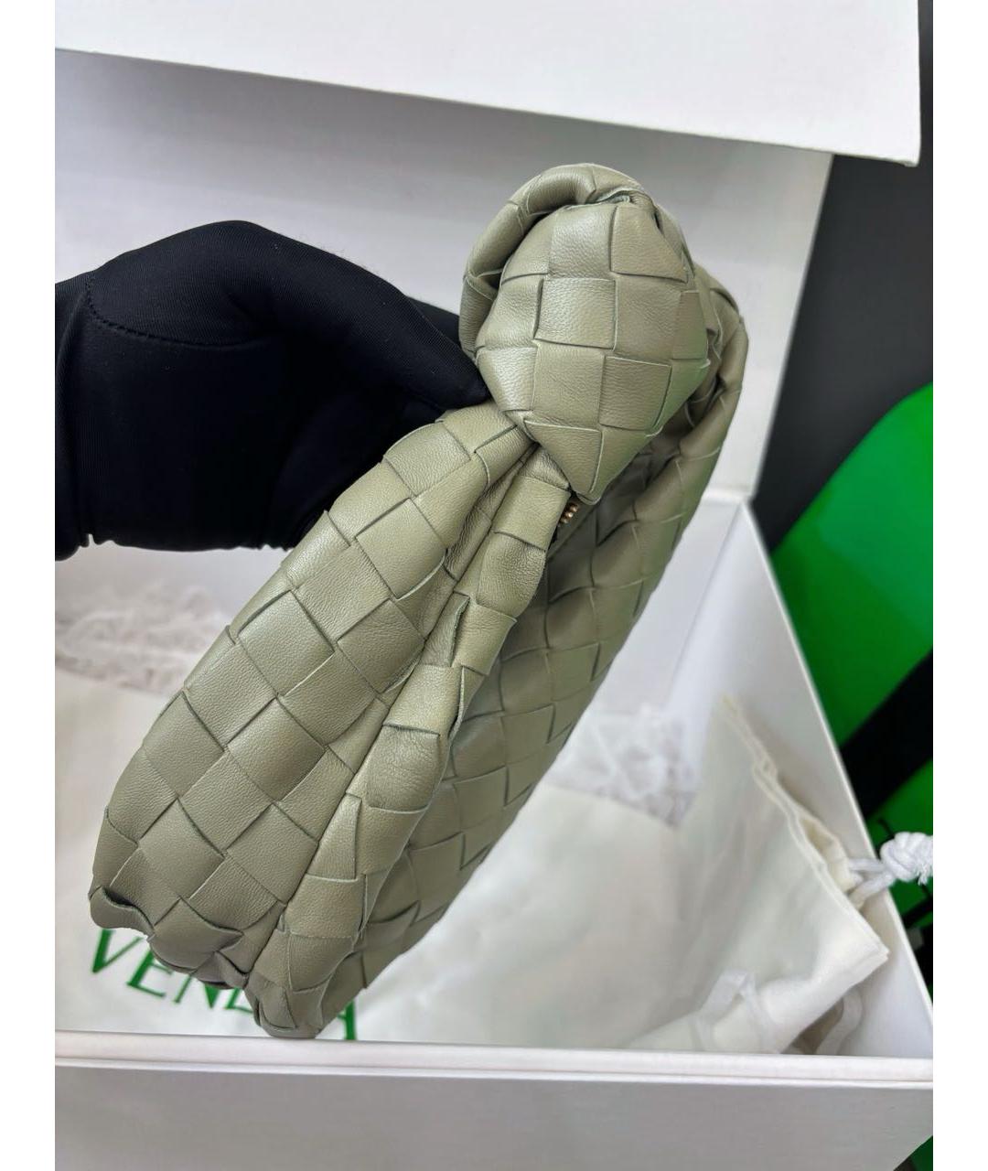 BOTTEGA VENETA Зеленая кожаная сумка через плечо, фото 4