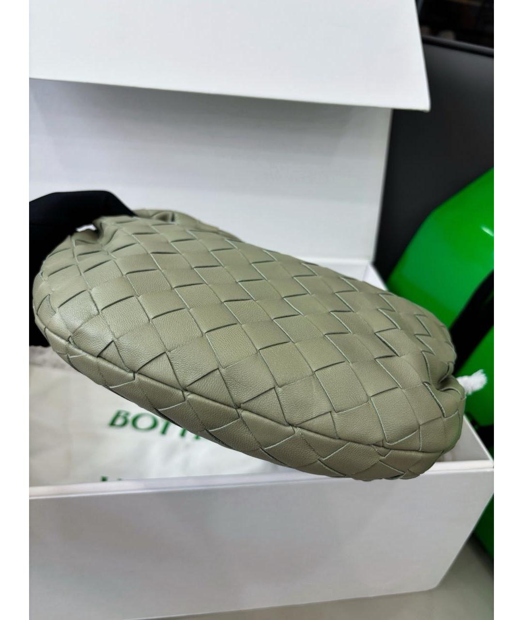 BOTTEGA VENETA Зеленая кожаная сумка через плечо, фото 3