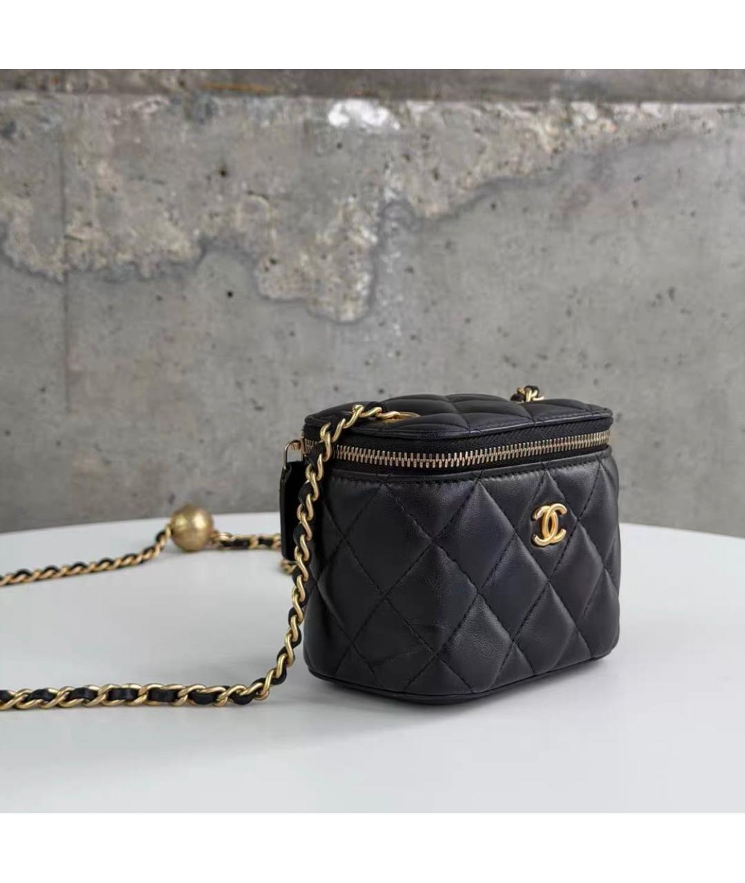 CHANEL Черная кожаная сумка через плечо, фото 4