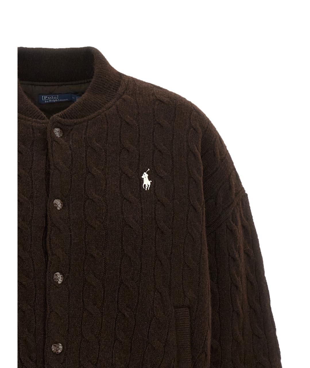 POLO RALPH LAUREN Коричневая шерстяная куртка, фото 3