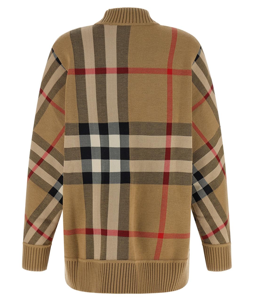 BURBERRY Бежевый шерстяной кардиган, фото 2