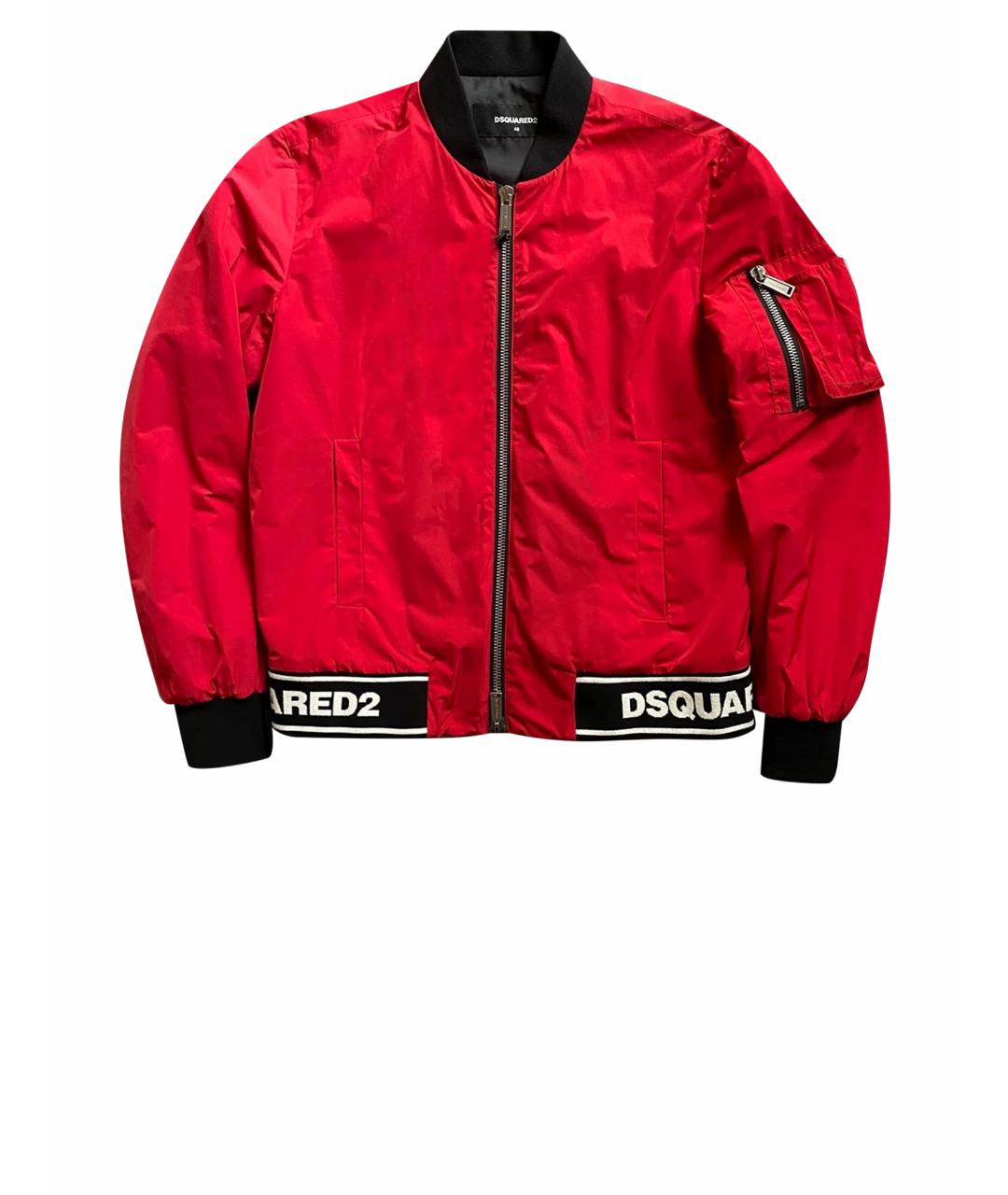 DSQUARED2 Красная полиэстеровая куртка, фото 1