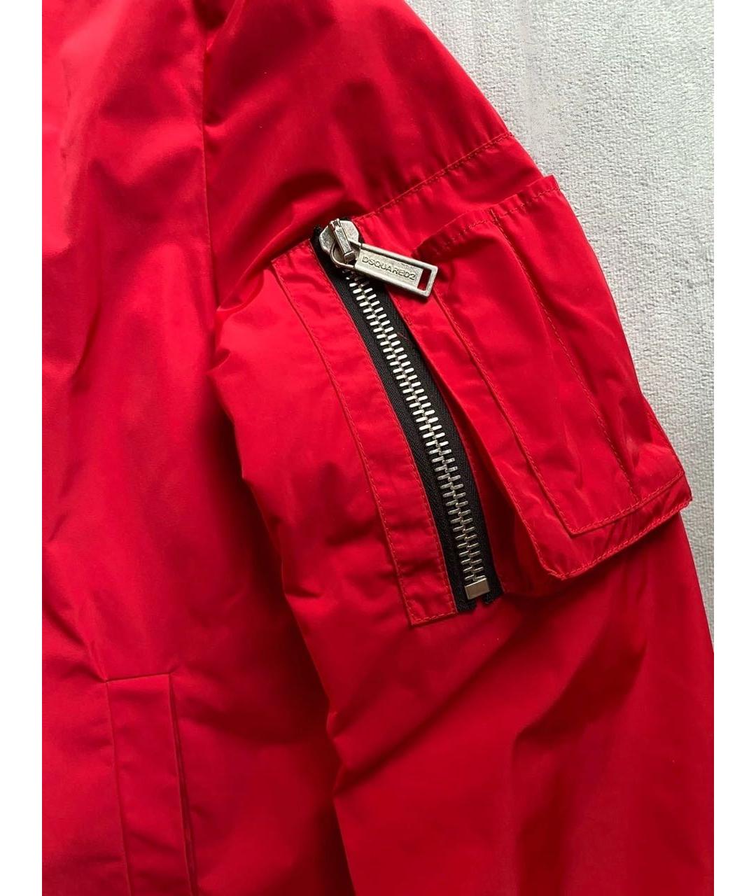 DSQUARED2 Красная полиэстеровая куртка, фото 5