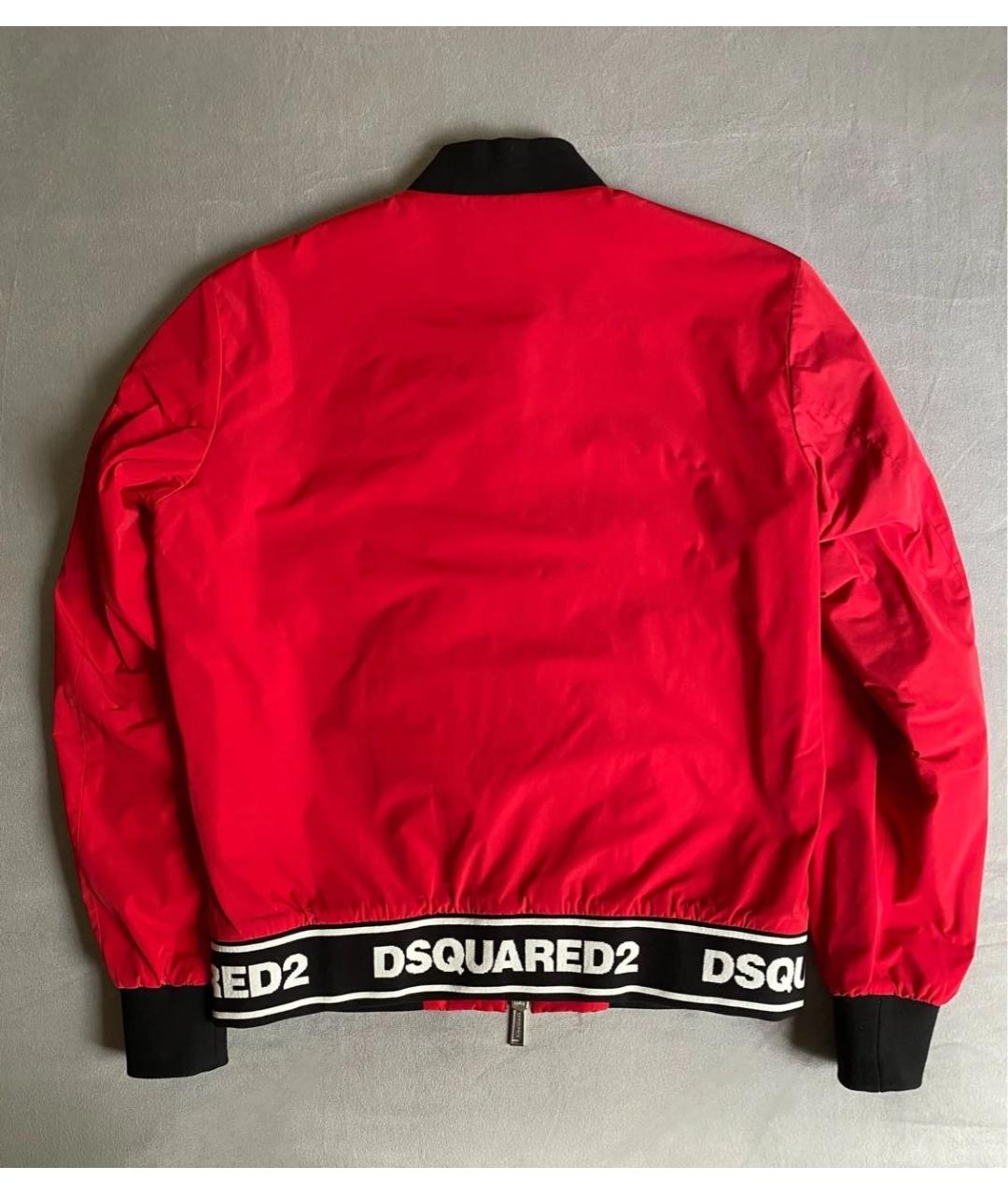 DSQUARED2 Красная полиэстеровая куртка, фото 7