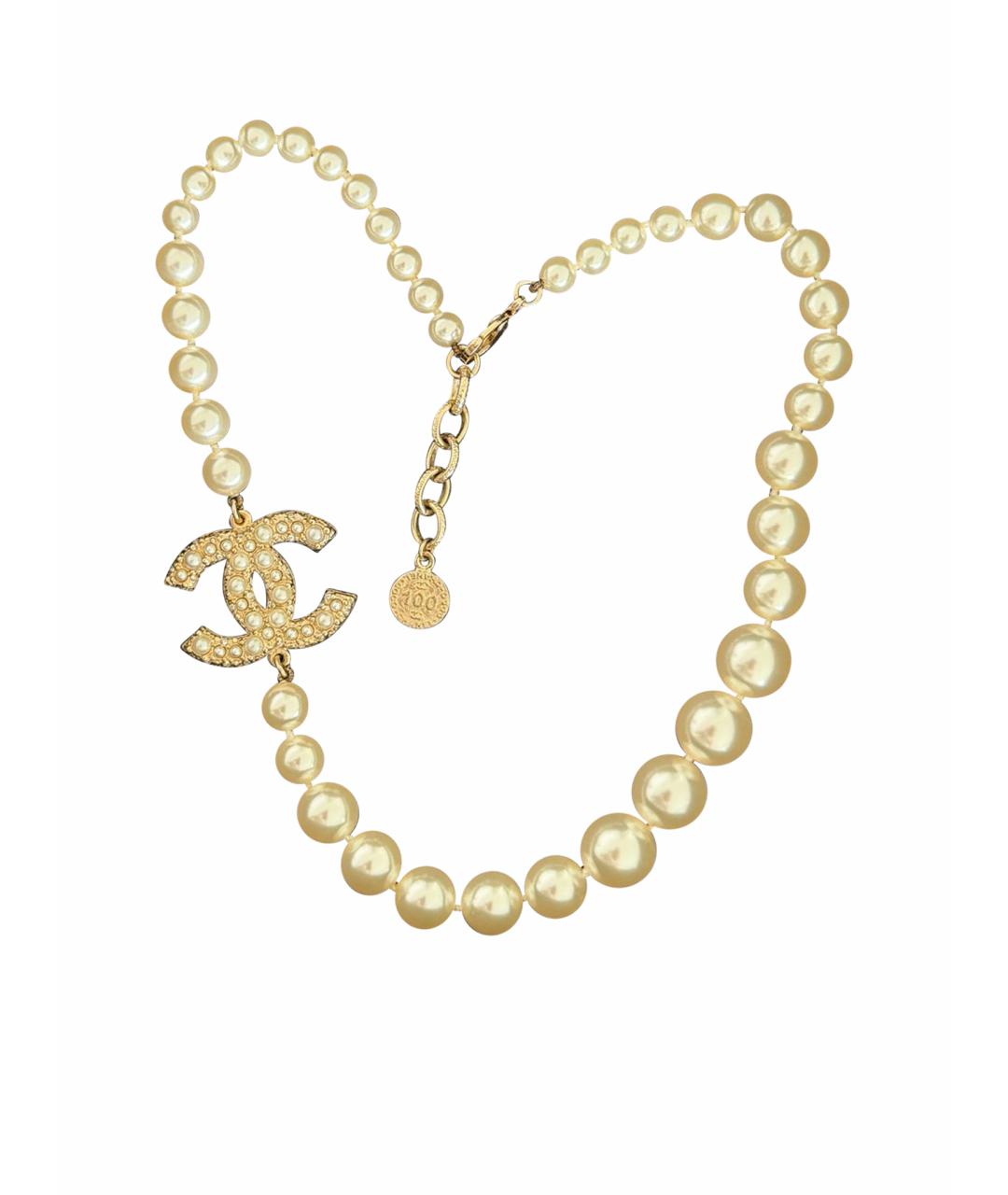 CHANEL Белое жемчужное колье, фото 1