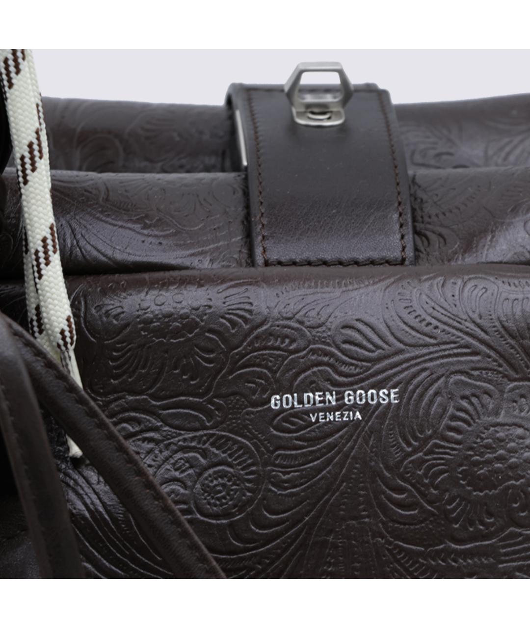 GOLDEN GOOSE Коричневая кожаная сумка тоут, фото 5