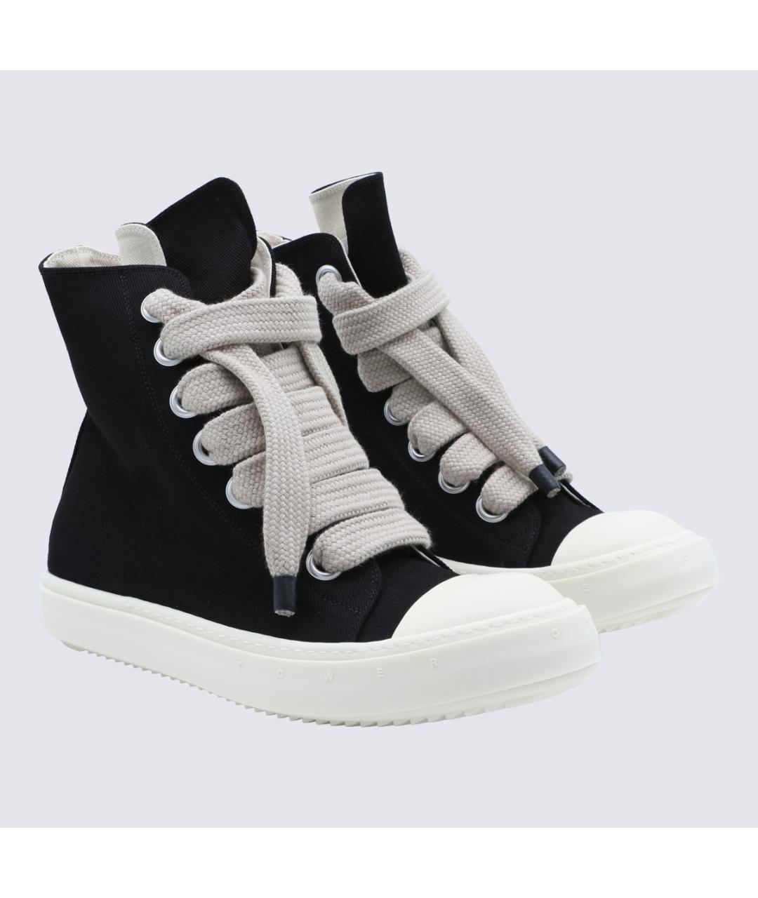 RICK OWENS DRKSHDW Черные кожаные низкие кроссовки / кеды, фото 2