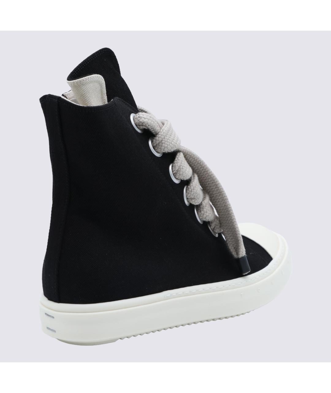 RICK OWENS DRKSHDW Черные кожаные низкие кроссовки / кеды, фото 3
