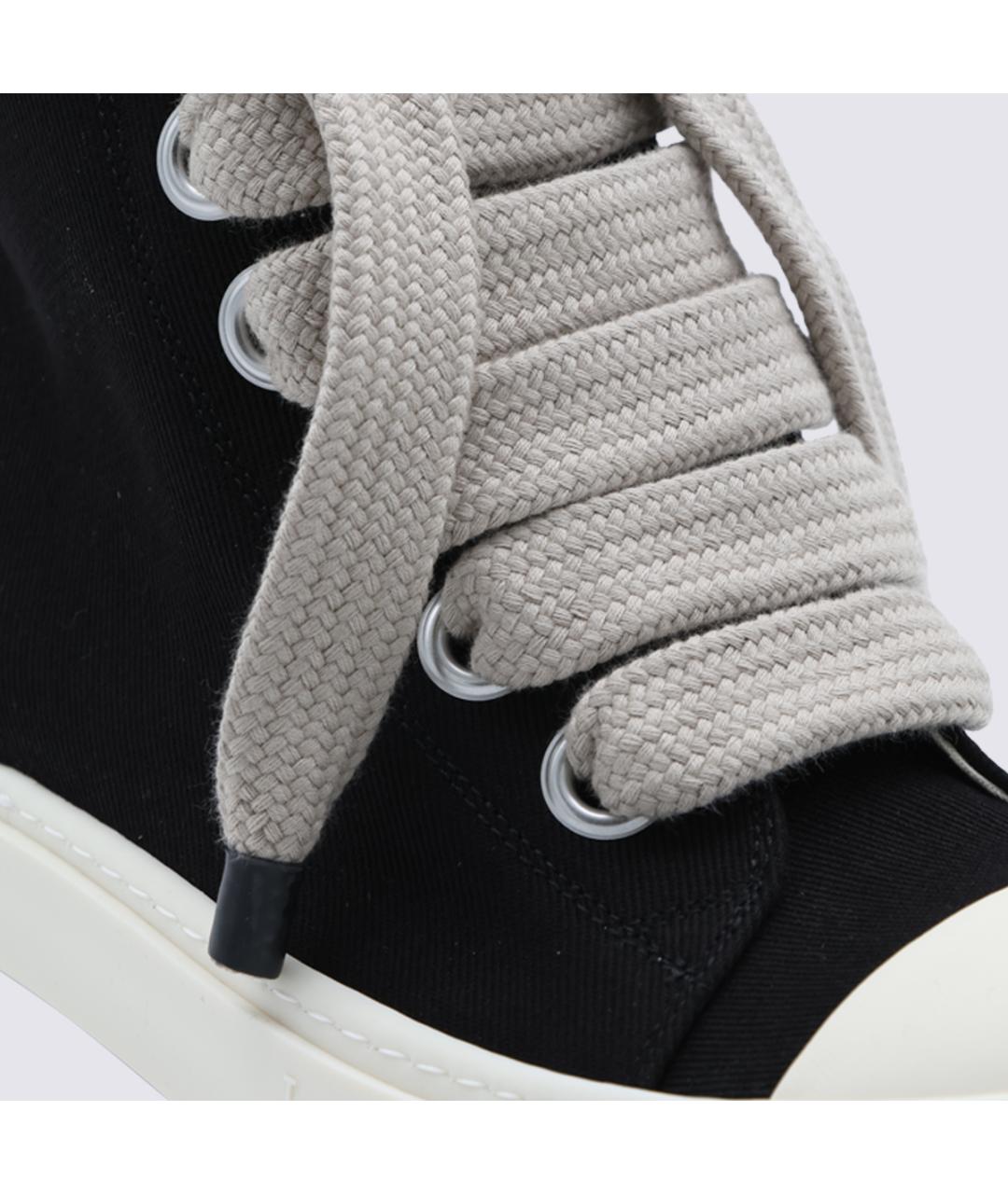 RICK OWENS DRKSHDW Черные кожаные низкие кроссовки / кеды, фото 4