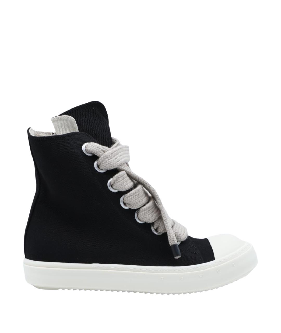 RICK OWENS DRKSHDW Черные кожаные низкие кроссовки / кеды, фото 1