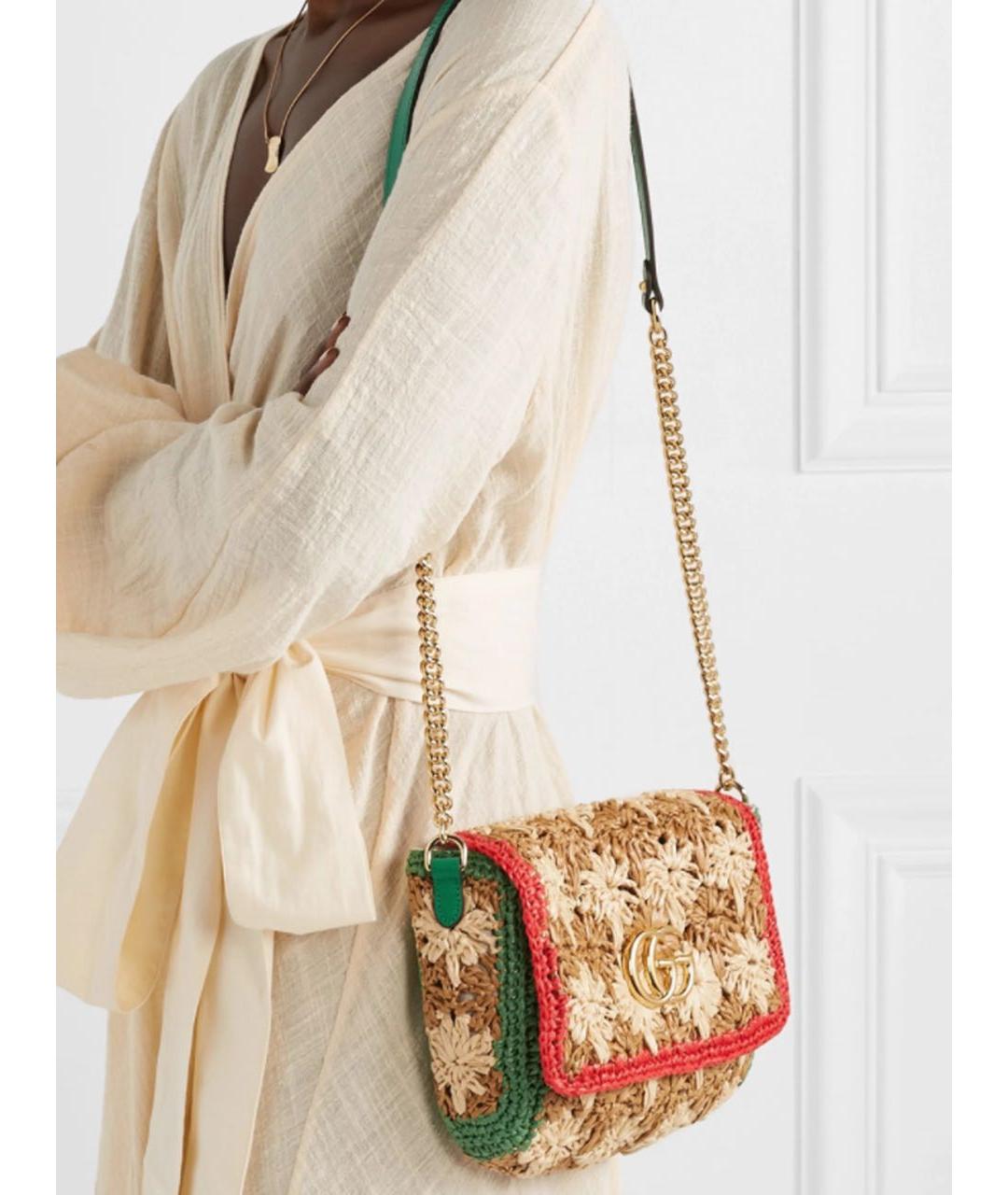 GUCCI Мульти рафиевая сумка через плечо, фото 8