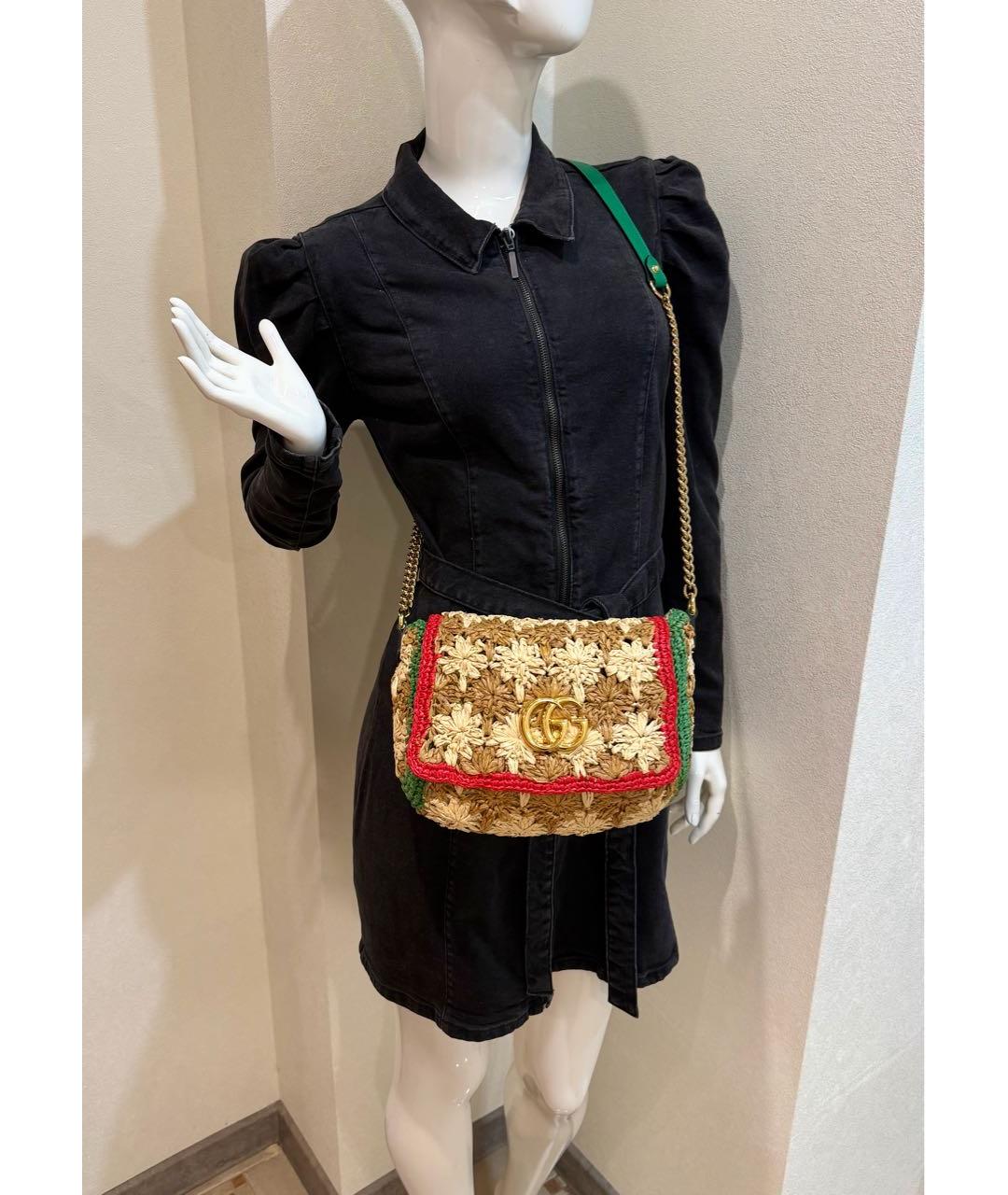 GUCCI Мульти рафиевая сумка через плечо, фото 7